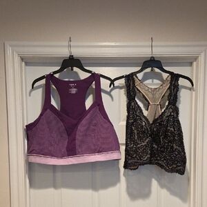 Torrid Purple and Black Lace Bralette Duo